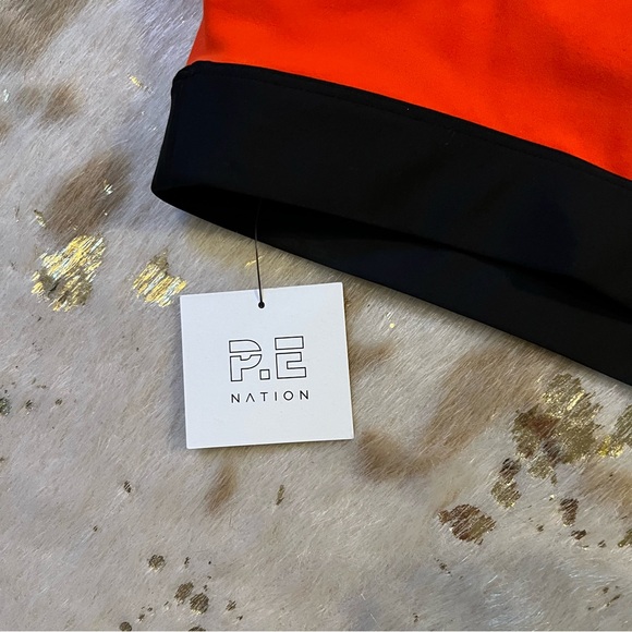 NWT PE Nation XS Sports Bra Women’s Red Pink Black Racer Back Recycled Polyester - Picture 2 of 6